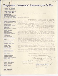 [Carta] 1952 feb. 11, Río de Janeiro, [Brasil] [a] [Gabriela Mistral]