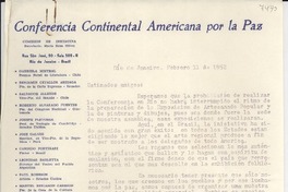 [Carta] 1952 feb. 11, Río de Janeiro, [Brasil] [a] [Gabriela Mistral]