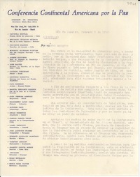 [Carta] 1952 feb. 11, Río de Janeiro, [Brasil] [a] [Gabriela Mistral]