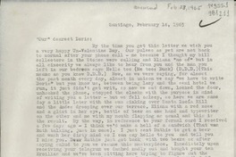 [Carta] 1965 Feb. 14, Santiago, [Chile] [a] Dearest Doris