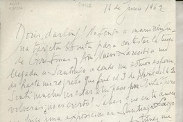 [Carta] 1962 jun. 16, [Chile] [a] Doris [Dana]