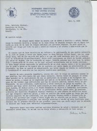 [Carta] 1945 nov. 9, [New York, EE.UU.] [a] Gabriela Mistral, Petrópolis, [Brasil]