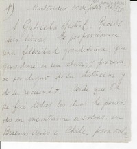 [Carta] 1938 jul. 15, Montevideo, [Uruguay] [a] Gabriela Mistral
