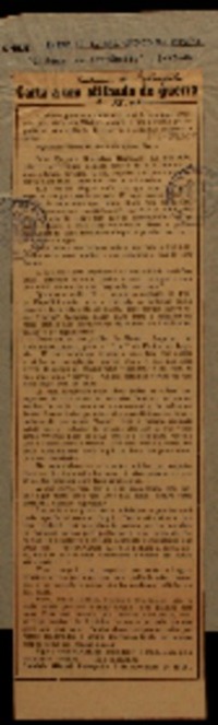 Carta a um afilhado de guerra