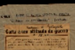 Carta a um afilhado de guerra