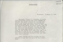 [Carta] 1966 Jan. 3, Santiago, Chile [a] Jacques Lipchitz