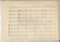 La lluvia lenta coro para cuatro voces masculinas