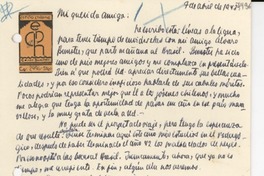 [Carta] 1943 abr. 7, [Santiago] [a] Gabriela Mistral