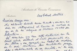 [Carta] 1945 nov., Buenos Aires, [Argentina] [a] Gabriela Mistral