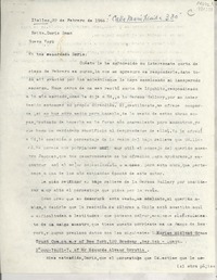 [Carta] 1966 feb. 22, Calle María Luisa 380, Llolleo, [Chile] [a la] Srta. Doris Dana, Nueva York, [EE.UU.]