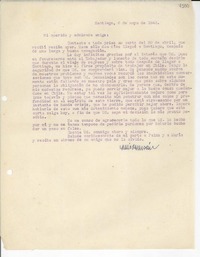 [Carta] 1945 mayo 6, Santiago [a] Gabriela Mistral