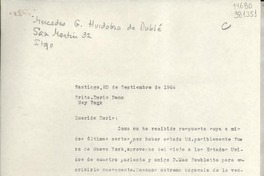 [Carta] 1966 sept. 20, Santiago, [Chile] [a] Srita. Doris Dana