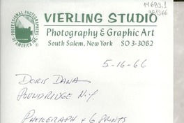 [Carta] 1966 May 16, [Estados Unidos] [a] Doris Dana, Pound Ridge, N. Y.