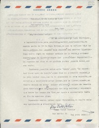 [Carta] 1966 jun. 20, Santiago, [Chile] [a la] Srita. Doris Dana, New York, [EE.UU.]