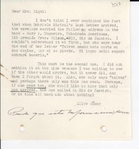 [Carta] [EE.UU.?] [a] [Elisa Parada de] Migel