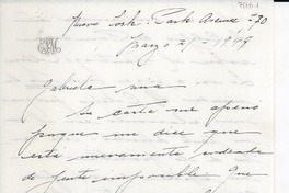 [Carta] 1947 mar. 2, New York, [EE.UU.] [a] Gabriela [Mistral]