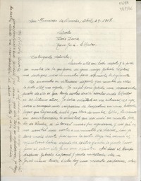 [Carta] 1967 abr. 29, San Francisco de Limache, [Chile] [a] Señorita Doris Dana, Nueva York, E. Unidos