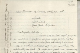 [Carta] 1967 abr. 29, San Francisco de Limache, [Chile] [a] Señorita Doris Dana, Nueva York, E. Unidos
