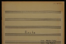 Noche song for voice & piano