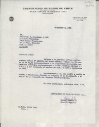 [Carta] 1966 dic. 12, Santiago, [Chile] [a] Sr. Francisco J. Mac-Mahon A. OFM, Ministro Provincial, Providencia Franciscana de la Stma. Tinidad, Casilla 122-D, Santiago