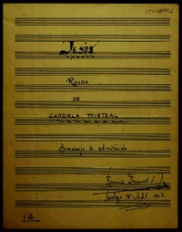 Jesús ronda de Gabriela Mistral : homenaje de admiración