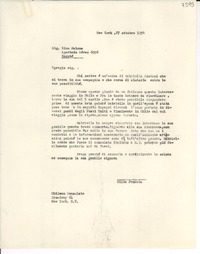 [Carta] 1954 oct. 27, New York [a] Rino Maione, Bogotá