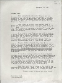 [Carta] 1967 Nov. 21, Hack Green Road, Pound Ridge, N. Y., [Estados Unidos] [a] Dearest Emma