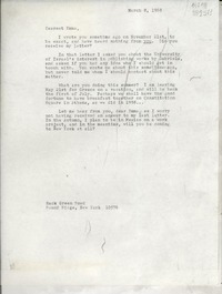 [Carta] 1968 Mar. 8, Hack Green Road, Pound Ridge, New York, [Estados Unidos] [a] Dearest Emma