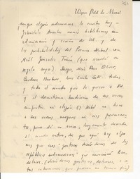 [Carta] Buenos Aires, [Argentina] [a] Gabriela [Mistral]