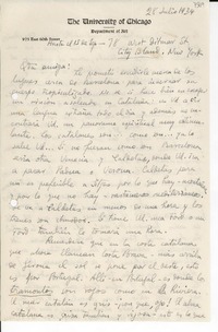 [Carta] 1934 jul. 28, New York, [EE.UU.] [a] [Gabriela Mistral]