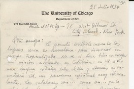 [Carta] 1934 jul. 28, New York, [EE.UU.] [a] [Gabriela Mistral]