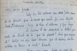 [Carta] 1962 abr. 30, Montevideo, [Uruguay] [a] Doris siempre querida
