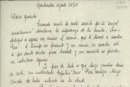 [Carta] 1963 ago. 22, Montevideo, [Uruguay] [a] Doris querida