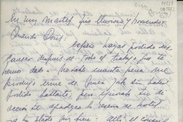 [Carta] Montevideo, Uruguay [a] Querida Doris