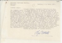 [Carta] 1952 jun. 5, Santiago, Chile [a] Gabriela Mistral, Nápoles, [Italia]