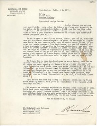 [Carta] 1955 jul. 3, Washington [a] Doris Dana, Roslyn Harbor