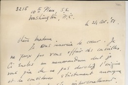 [Carta] 1951 abr. 24, Washington D.C., [EE.UU.] [a] [Gabriela Mistral]