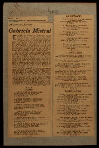 Gabriela Mistral mujeres de América.