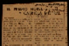 El Premio Nobel y Gabriela Mistral