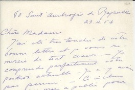 [Carta] 1954 dic. 27, Rapallo, [Italia] [a] [Gabriela Mistral]