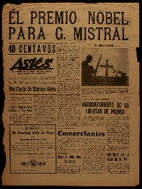 El Premio Nóbel para G. Mistral