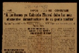 "A los 8 años ya Gabriela Mistral daba las mas elocuentes demostraciones de su genio poético" "La Hora" entrevistó en La Serena a la hermanande la mujer que acaba de ganar el Premio Nobel.