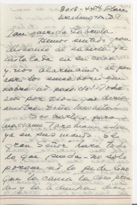 [Carta] Washington, D.C., [EE.UU.] [a] Gabriela [Mistral]