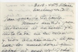 [Carta] Washington, D.C., [EE.UU.] [a] Gabriela [Mistral]