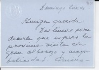 [Carta] [a] [Gabriela Mistral]