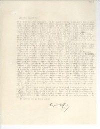 [Carta] [a] Gabriela [Mistral]