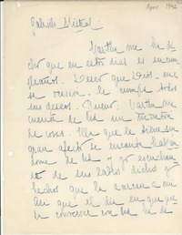 [Carta] [1942 abr.] [a] Gabriela Mistral