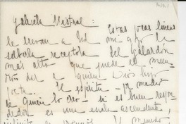 [Carta] [1945] [a] Gabriela Mistral
