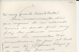 [Carta] 1947 oct. 30, Los Angeles, [EE.UU.] [a] [Gabriela] Mistral