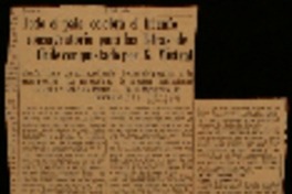 Todo el país celebra el triunfo consagratorio para las letras de Chile conquistado por G. Mistral Vicuña rindió un extraordinario homenaje popular a la gran poetisa : la generosidad de nuestras instituciones felicitan a Gabriela Mistral : en el Ministerio de Educación.